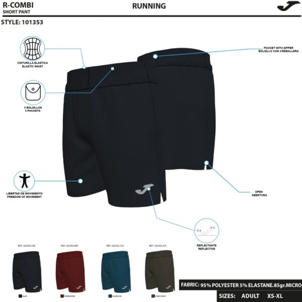 Joma_r-combi_short_101353.732_6 JOMA PÁNSKE ŠORTKY R-COMBI 101353.732