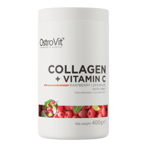 OstroVit Collagen + Vitamin C 400 g Malinová limonáda s mätou